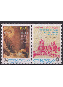 1993 Vaticano Incontro di Preghiera ad Assisi 1 Valore Sassone 947